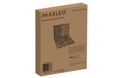 Výtvarná malířská sada v kufru – 168 dílků, černá