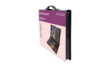 Výtvarná malířská sada v kufru – 168 dílků, černá