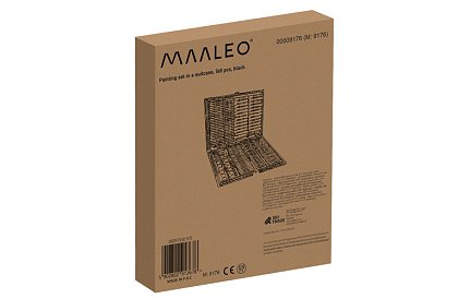 Výtvarná malířská sada v kufru – 168 dílků, černá