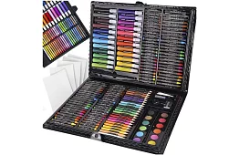 Výtvarná malířská sada v kufru – 168 dílků, černá