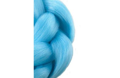 Syntetické ombre copánky na vlasy - modré