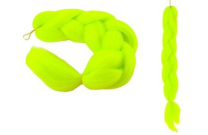 Syntetické ombre copánky na vlasy - neonové