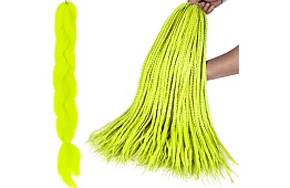 Syntetické ombre copánky na vlasy - neonové