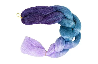 Syntetické ombre copánky na vlasy modro-fialové