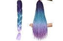 Syntetické ombre copánky na vlasy modro-fialové