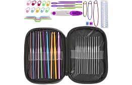 Háčkovací sada – 50 dílný kreativní set v pouzdře