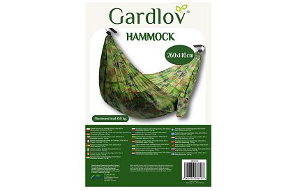 Turistická houpací síť Santiago Army 260x140 cm s moskytiérou