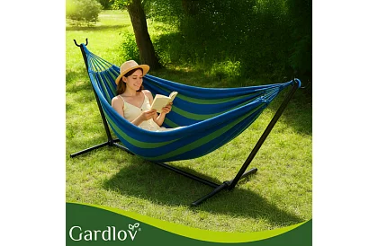 Zahradní houpací síť 200 × 150 cm s rámem