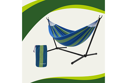 Zahradní houpací síť 200 × 150 cm s rámem