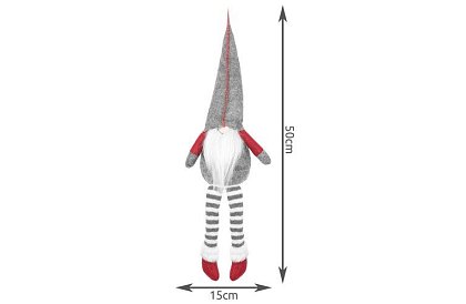 Sedící skřítek – šedý elf 50 cm
