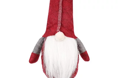 Sedící skřítek – červený elf 50 cm