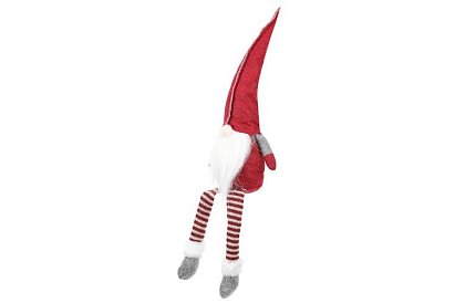 Sedící skřítek – červený elf 50 cm