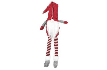 Sedící skřítek – červený elf 50 cm