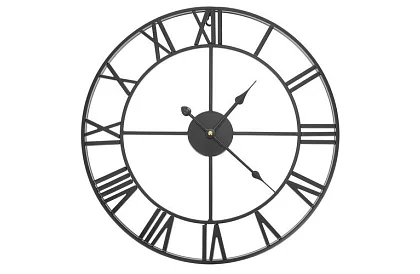Retro nástěnné hodiny - černé