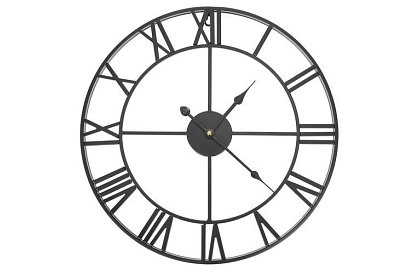 Retro nástěnné hodiny - černé