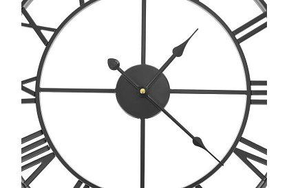 Retro nástěnné hodiny - černé