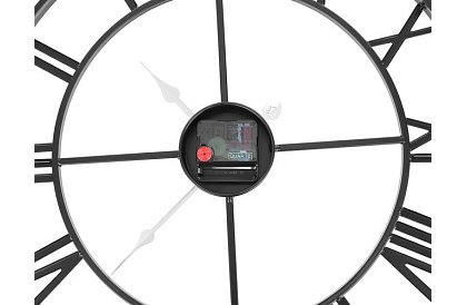 Retro nástěnné hodiny - černé