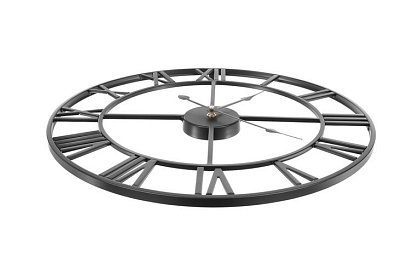 Retro nástěnné hodiny - černé