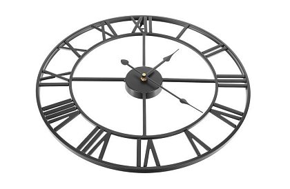 Retro nástěnné hodiny - černé