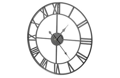 Retro nástěnné hodiny - černé