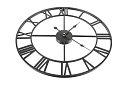 Retro nástěnné hodiny - černé