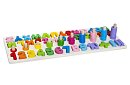 Dřevěné puzzle s abecedou a čísly
