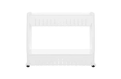 Mobilní kuchyňská - koupelnová skříňka na kolečkách - bílá