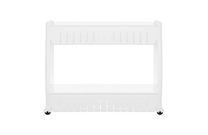 Mobilní kuchyňská - koupelnová skříňka na kolečkách - bílá