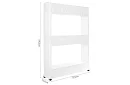 Mobilní kuchyňská - koupelnová skříňka na kolečkách - bílá