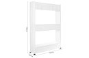 Mobilní kuchyňská - koupelnová skříňka na kolečkách - bílá