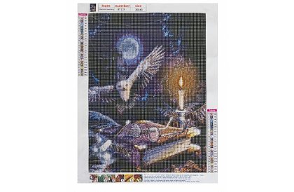 5D diamantová výšivka – sova, 30x40 cm