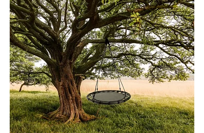 Houpačka - čapí hnízdo černá - 100 cm / 150 kg