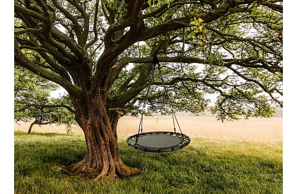 Houpačka - čapí hnízdo černá - 100 cm / 150 kg