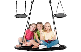 Houpačka - čapí hnízdo černá - 100 cm / 150 kg