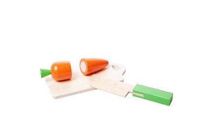 Dřevěné ovoce a zelenina ke krájení v kyblíku