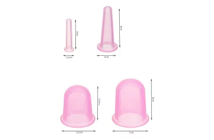 Sada masážních pomůcek – 4 silikonové baňky + masér + taška