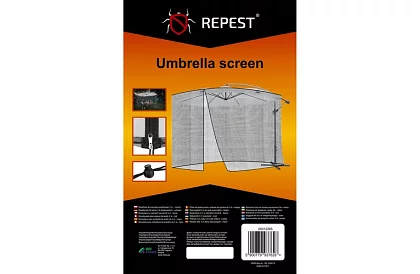 Moskytiéra na zahradní slunečník 300 cm - černá