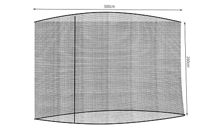 Moskytiéra na zahradní slunečník 300 cm - černá