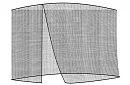 Moskytiéra na zahradní slunečník 300 cm - černá