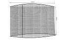 Moskytiéra na zahradní slunečník 300 cm - černá