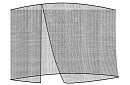 Moskytiéra na zahradní slunečník 300 cm - černá
