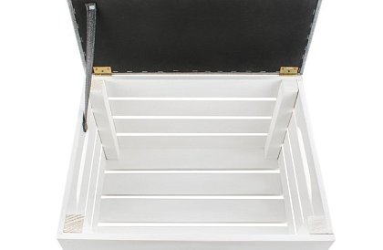 Dřevěný taburet – puf truhla s úložným prostorem