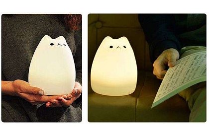 LED dětská noční lampička – kočka