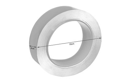 Transparentní oboustranná samolepící páska – 3 m