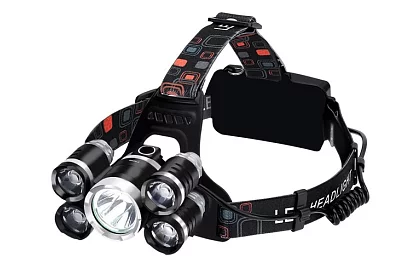 LED čelovka 5 x Cree T6 LED