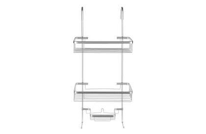 Závěsná polička do koupelny - stříbrná