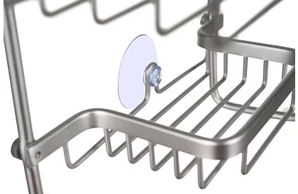 Závěsná polička do koupelny - stříbrná