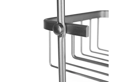 Závěsná polička do koupelny - stříbrná