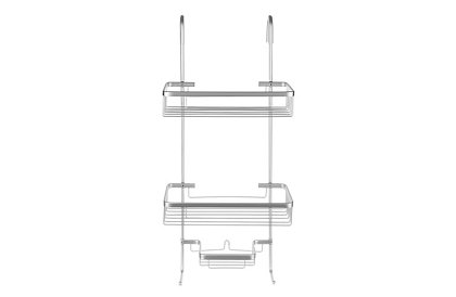 Závěsná polička do koupelny - stříbrná