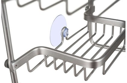 Závěsná polička do koupelny - stříbrná